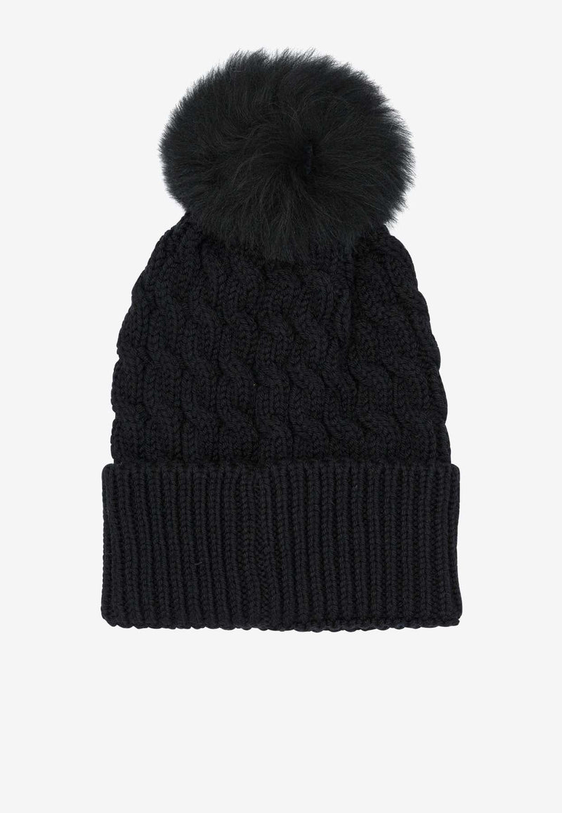 Moncler Grenoble Cable Knit Wool Pompom Beanie Black 3B00012-0402A999_d1265146-9333-4999-8c3c-0886dd6a3e93