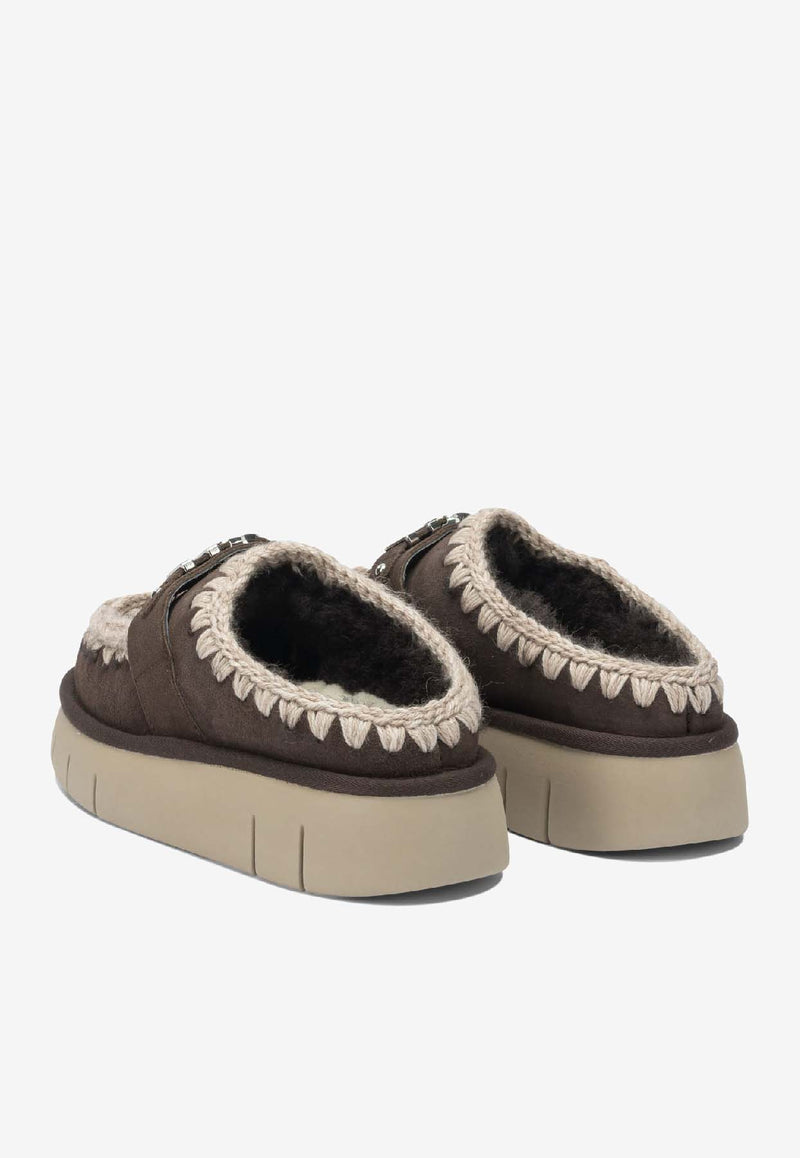 Mou Bounce Suede Clogs Brown MU.FW531001AMOCHA_c0578567-7841-43b9-9b03-12f1e578fde1