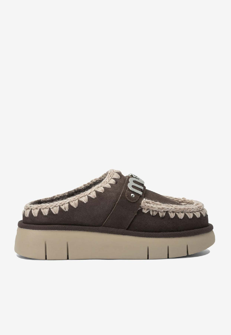 Mou Bounce Suede Clogs Brown MU.FW531001AMOCHA_c0578567-7841-43b9-9b03-12f1e578fde1