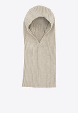 Needles Embroidered Logo Wool Balaclava Beige RW057A-BEIGE_4de59125-7942-4f3c-8561-2b988d7bb6d1