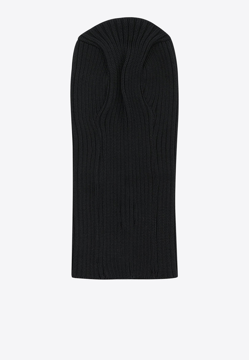 Needles Embroidered Logo Wool Balaclava Black RW057E-BLACK_6eb3a411-0b47-4609-8a92-97da88570037