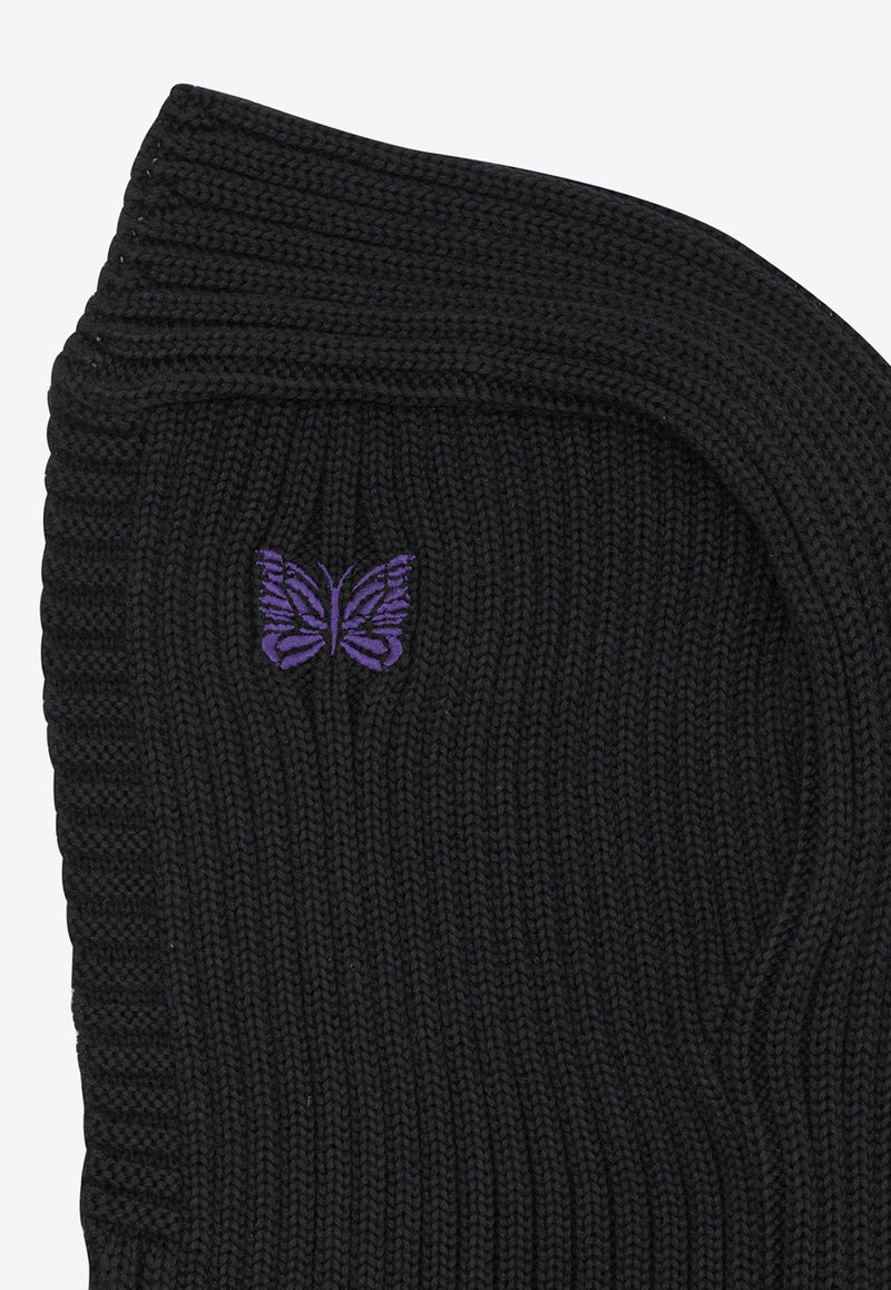 Needles Embroidered Logo Wool Balaclava Black RW057E-BLACK_6eb3a411-0b47-4609-8a92-97da88570037