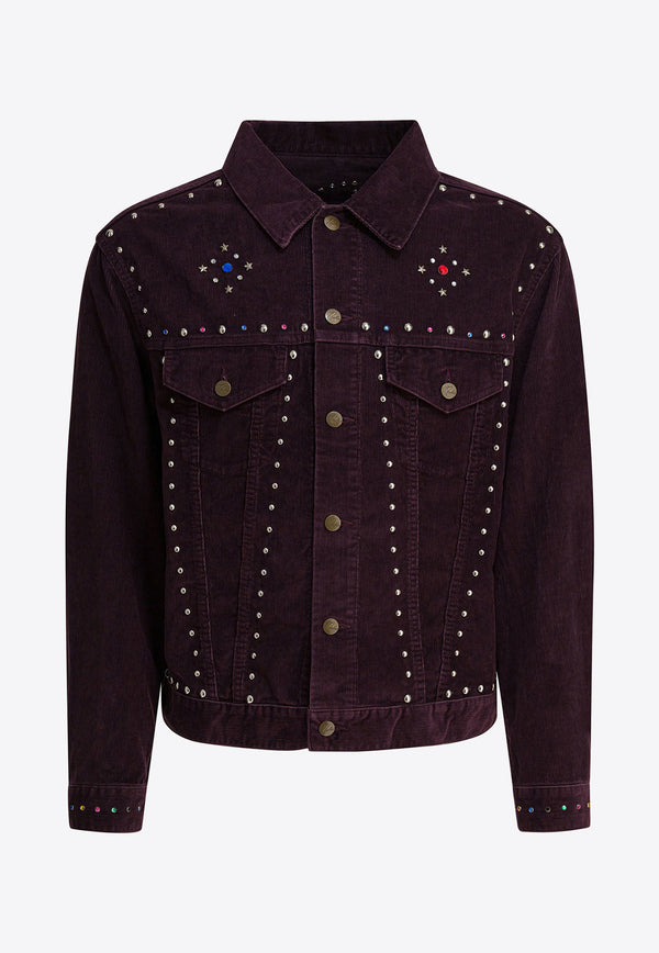 Needles Studded Corduroy Denim Jacket Purple RW167A-BURGUNDY_3223c3c6-1530-47bc-8b2b-2231db59617d
