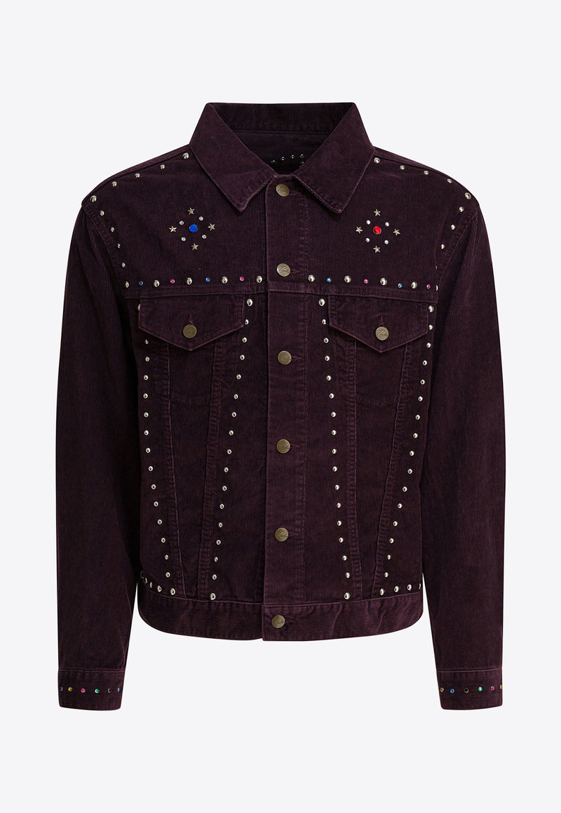 Needles Studded Corduroy Denim Jacket Purple RW167A-BURGUNDY_3223c3c6-1530-47bc-8b2b-2231db59617d