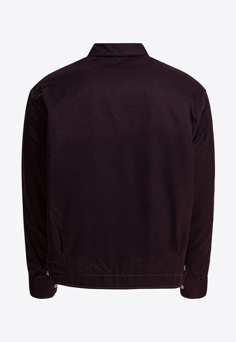 Needles Pe/C Zip-Up Lightweight Jacket Bordeaux RW211A-BURGUNDY_831546ad-8a02-4657-8a27-0fa37c2cc309