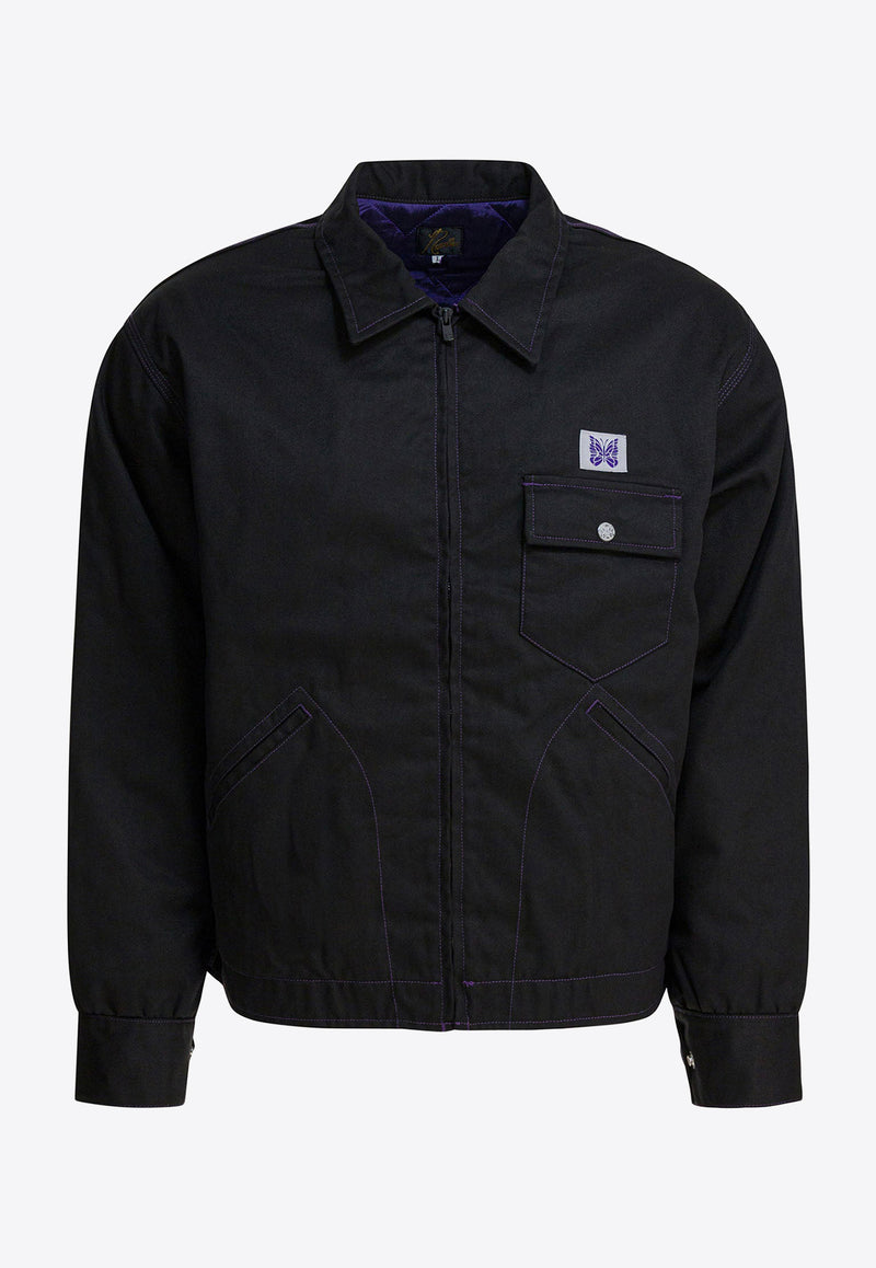 Needles Pe/C Zip-Up Lightweight Jacket Black RW211C-BLACK_6bad1a01-667f-44f7-b4b1-40026795ff36