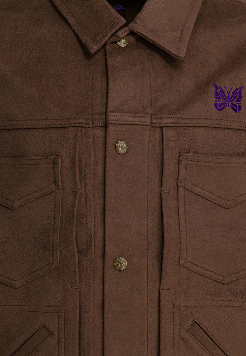 Needles Penny Jean Suede Overshirt Brown RW248A-BROWN_c8162b98-be78-45f3-86e7-1e7a84d4f6fb