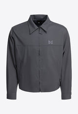 Needles Embroidered-Logo Calvary Twill Jacket Gray RW254A-GREY_6d91d7ae-7b25-4d1c-840b-1a670bf8c1f2