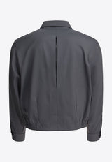 Needles Embroidered-Logo Calvary Twill Jacket Gray RW254A-GREY_6d91d7ae-7b25-4d1c-840b-1a670bf8c1f2