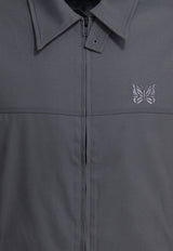 Needles Embroidered-Logo Calvary Twill Jacket Gray RW254A-GREY_6d91d7ae-7b25-4d1c-840b-1a670bf8c1f2
