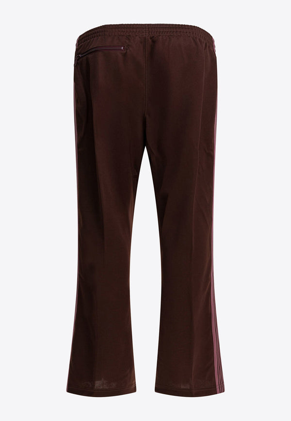 Needles Poly Smooth Logo Track Pants Bordeaux RW316A-BROWN_bdb7eb98-451b-401e-a7ef-f7da66f2ecef