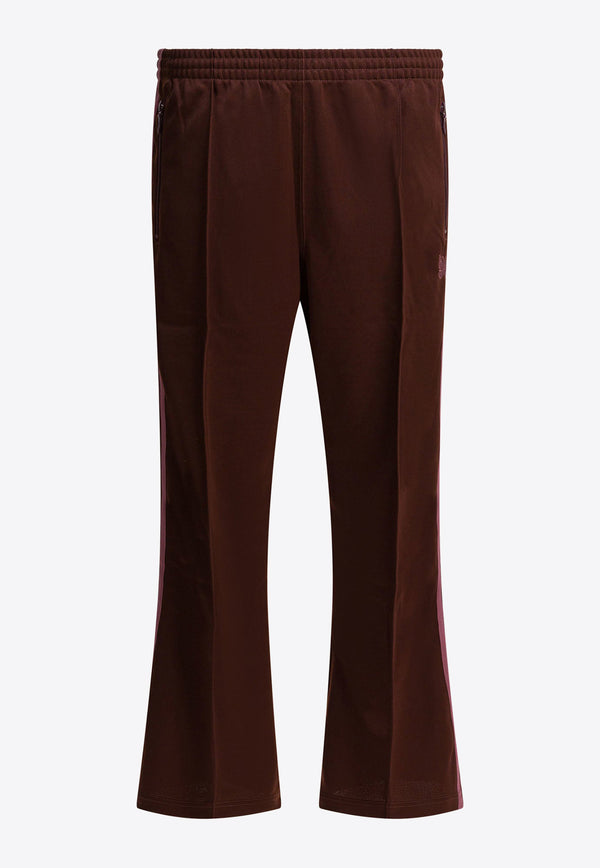 Needles Poly Smooth Logo Track Pants Bordeaux RW316A-BROWN_bdb7eb98-451b-401e-a7ef-f7da66f2ecef