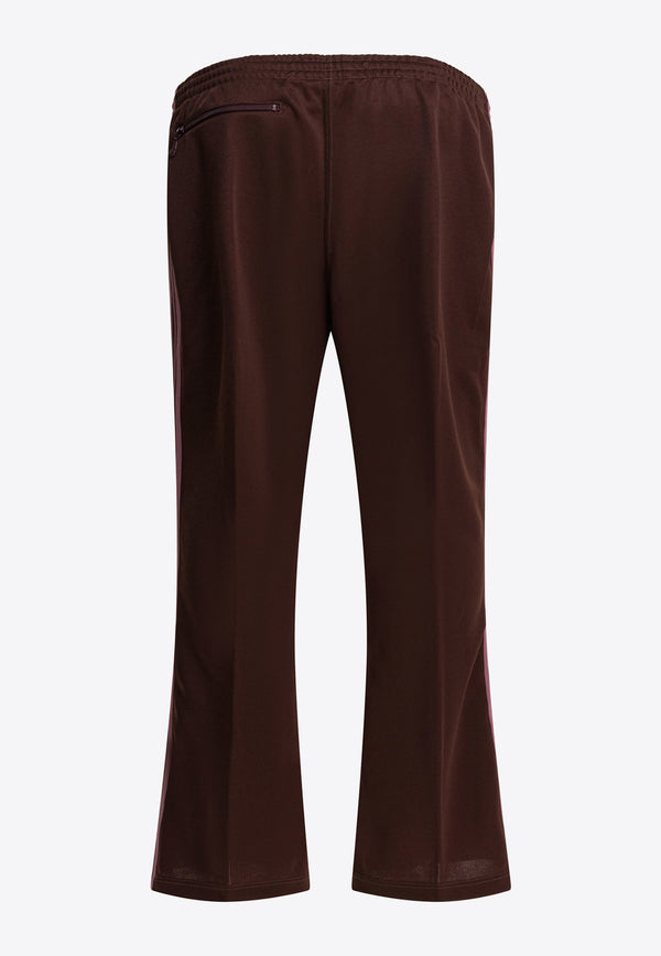Needles Poly Smooth Logo Boot-Cut Pants Bordeaux RW318A-BROWN_b85ce7cf-61ce-4b43-8bec-24c364074c6b