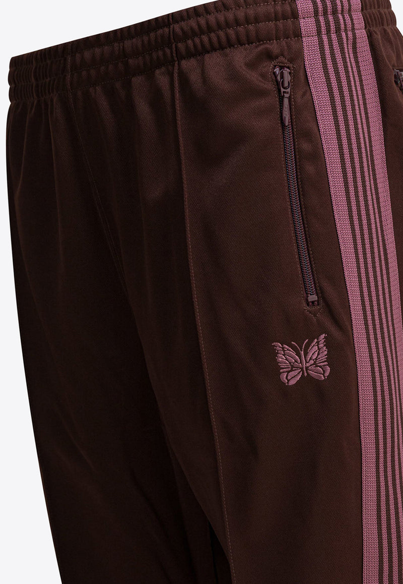 Needles Poly Smooth Logo Boot-Cut Pants Bordeaux RW318A-BROWN_b85ce7cf-61ce-4b43-8bec-24c364074c6b