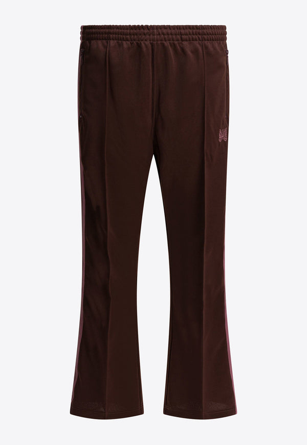 Needles Poly Smooth Logo Boot-Cut Pants Bordeaux RW318A-BROWN_b85ce7cf-61ce-4b43-8bec-24c364074c6b