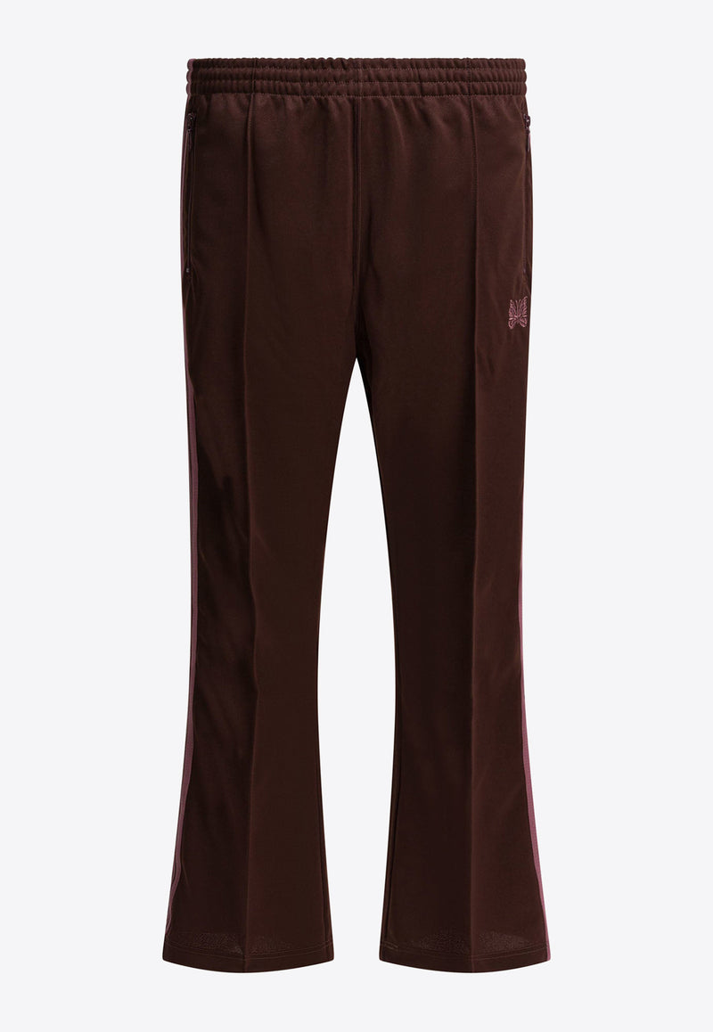 Needles Poly Smooth Logo Boot-Cut Pants Bordeaux RW318A-BROWN_b85ce7cf-61ce-4b43-8bec-24c364074c6b