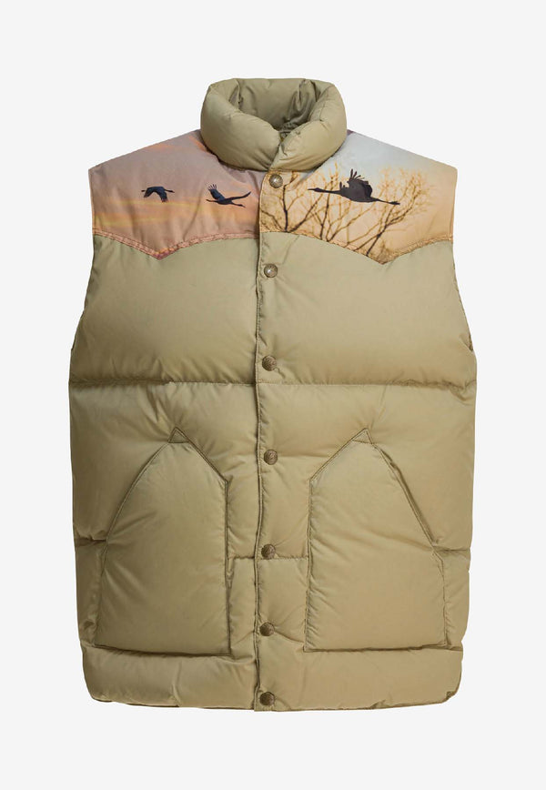 Needles Printed Down Vest RW431A-BEIGE_204c6290-30f6-4b57-aa8c-06e8085adddf