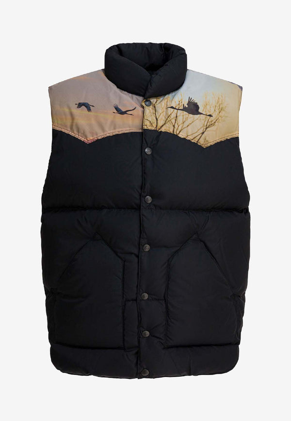 Needles Printed Down Vest RW431C-BLACK_29d3de51-057a-4410-964c-4dd5edee3614