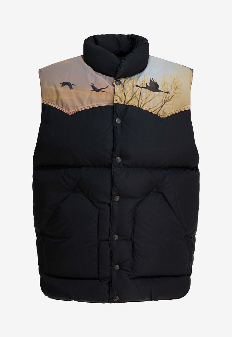 Needles Printed Down Vest RW431C-BLACK_29d3de51-057a-4410-964c-4dd5edee3614