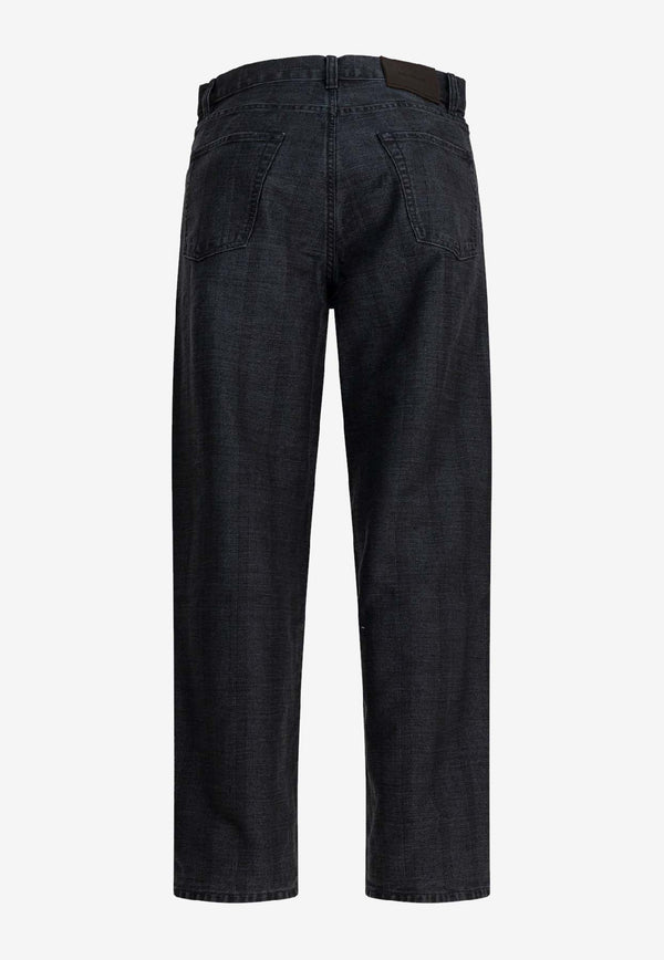 Our Legacy Straight-Leg Washed Jeans  Black M4255VBBLACK COATED HERRINGBONE_95c8ed09-fc59-453e-81ed-67a733076b22