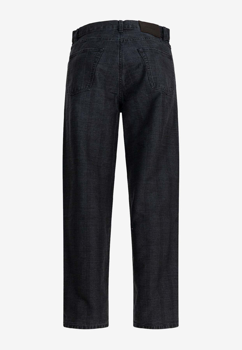 Our Legacy Straight-Leg Washed Jeans  Black M4255VBBLACK COATED HERRINGBONE_95c8ed09-fc59-453e-81ed-67a733076b22