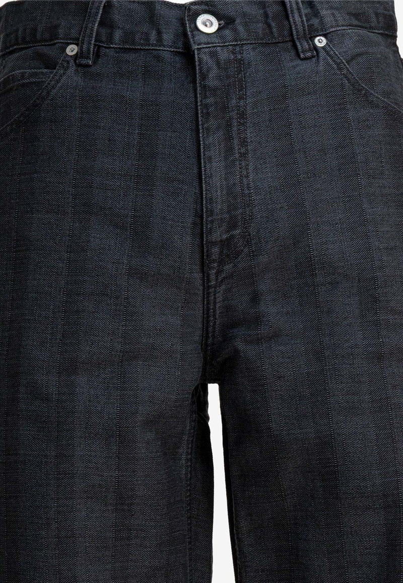 Our Legacy Straight-Leg Washed Jeans  Black M4255VBBLACK COATED HERRINGBONE_95c8ed09-fc59-453e-81ed-67a733076b22