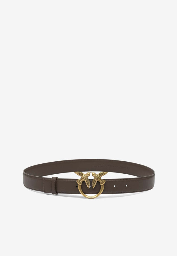 PINKO Logo Birds Plaque Leather Belt Brown 100125A0F1L74Q_46d2a23d-e7e1-4306-9bd7-2e5f1c6bffd6