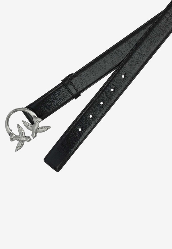 PINKO Love Birds Leather Belt Black 100125A2M4Z99E_e1cef8b5-713c-44ed-9419-fe964bb61f2e