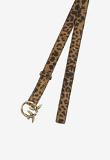 PINKO Love Birds Leopard Print Leather Belt Brown 100143A32AM35Q_a0d33f29-115f-4de6-9c67-d5d9b3786d21