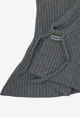 PINKO Ribbed Knit Wool Balaclava Gray 104494A2Z1K07_1d1f8d3e-50ef-4ed8-b42d-d49b7217c88e