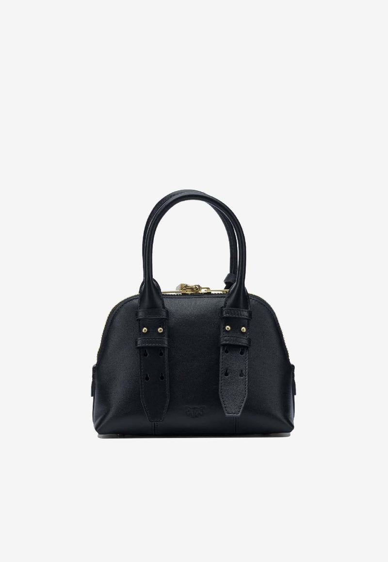 PINKO Mini Escape Leather Top Handle Bag  Black 105333A0QOZ99V_e2a230d8-64c2-423b-b547-251430dfa2b2