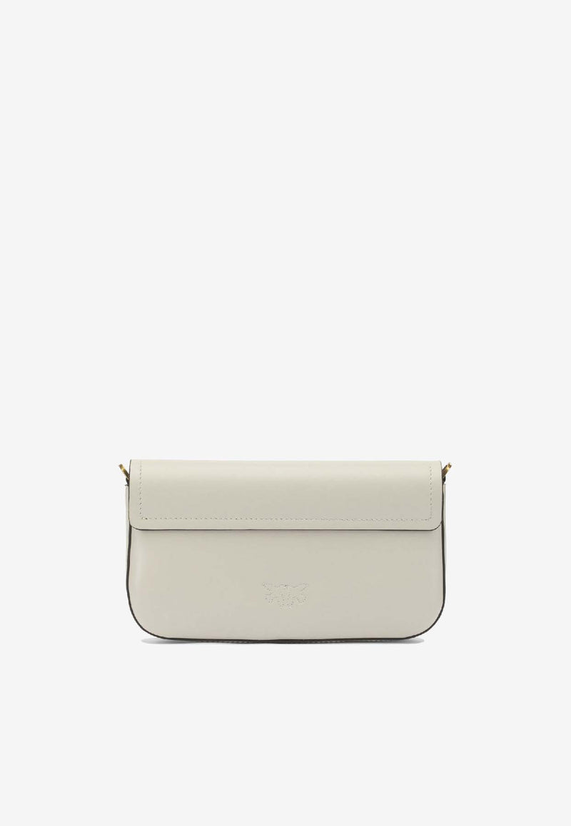 PINKO Saddle Leather Shoulder Bag  White 105349A1ZXZ14Q_6d0791d2-8604-46ca-a1a4-723570f00b7a