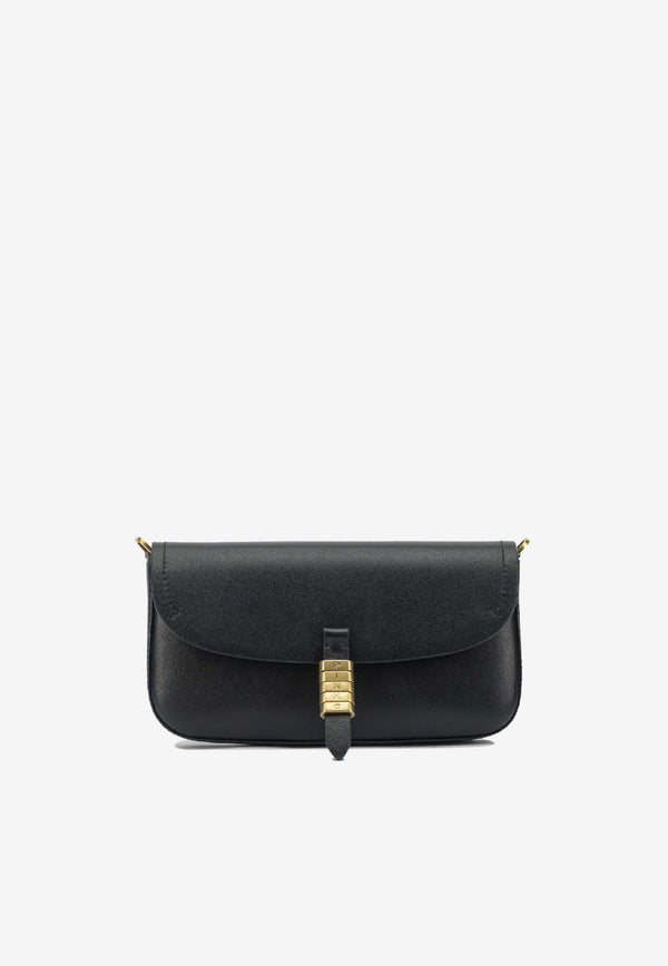 PINKO Saddle Leather Shoulder Bag  Black 105349A1ZXZ99Q_b3142ad9-eeb7-4ac1-ad08-b51b846a79e8