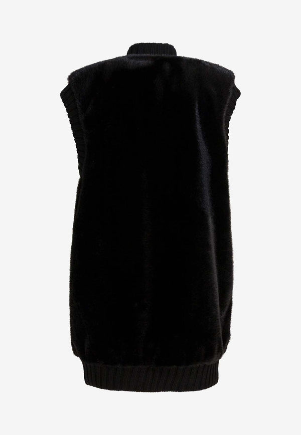 PINKO Faux Fur High-Neck Vest Black 105402A2PIZ99_1dfd1b4f-88dd-4026-8b6d-fccad3de247a