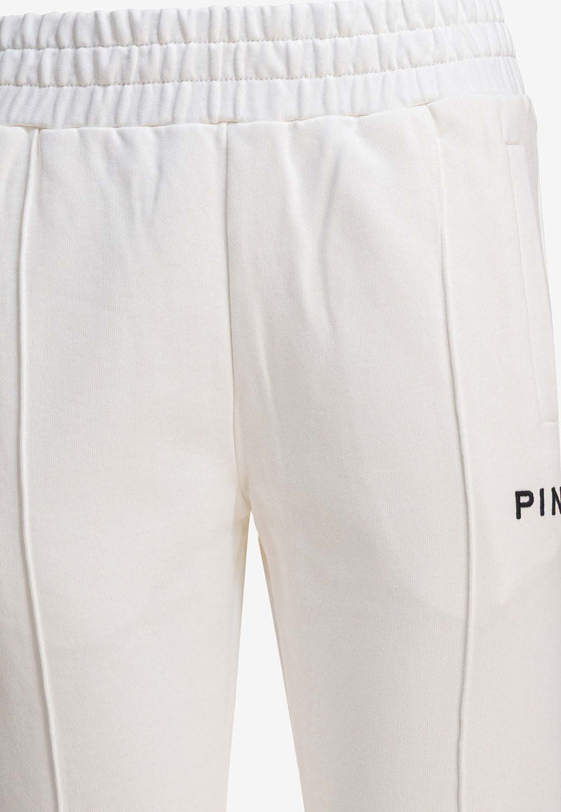 PINKO Logo Embroidered Track Pants White 105724A2URZ25_af0dc105-1608-43f2-a27f-d77533ee44c7