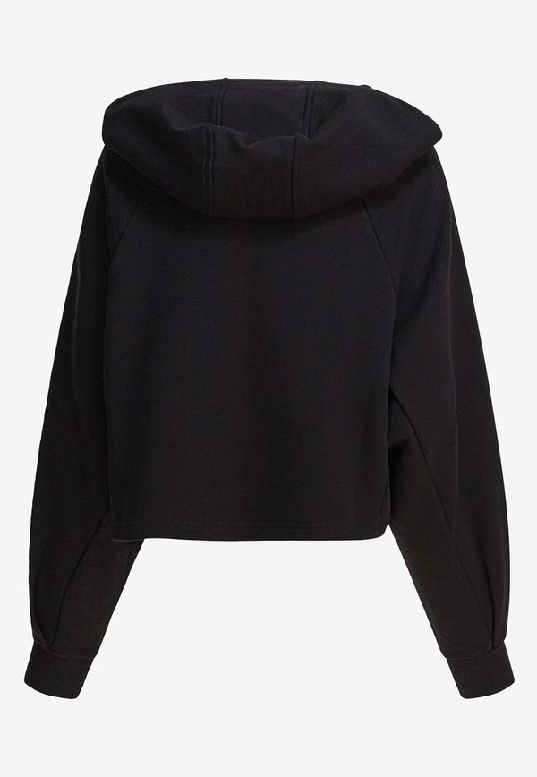 PINKO Logo Print Cropped Hooded Sweatshirt Black 105726A2URZ99_f8e6cfcc-2684-4f6b-9bb7-c84a15ff62a3