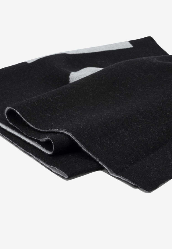 PINKO Maxi Logo Wool Scarf Black 105988A2Z5ZZ2_63215bce-e908-45c5-b882-9dce9aaed424