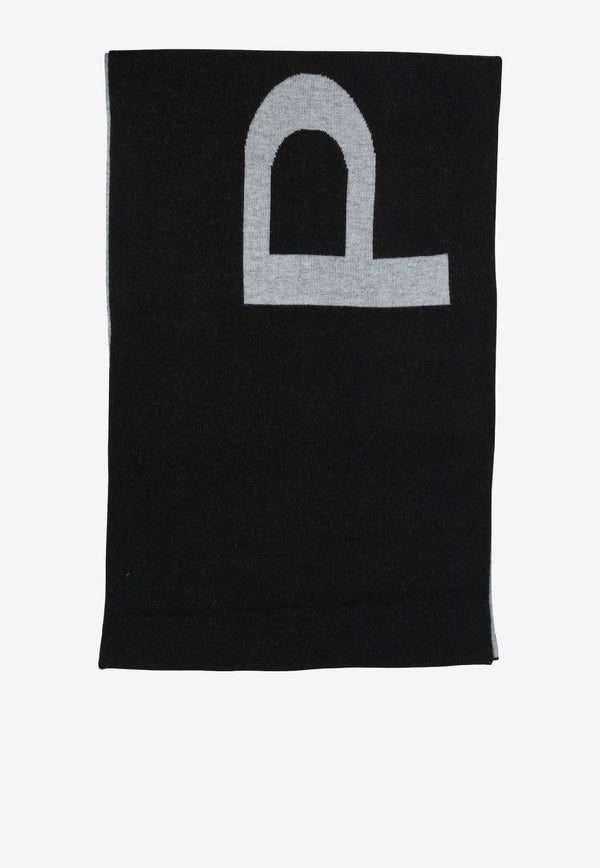 PINKO Maxi Logo Wool Scarf Black 105988A2Z5ZZ2_63215bce-e908-45c5-b882-9dce9aaed424