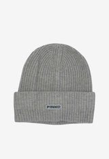Pinko Logo-Label Ribbed Beanie 105993A2Z4II2_a8da2485-f605-4099-80fa-b28e09fa92ec