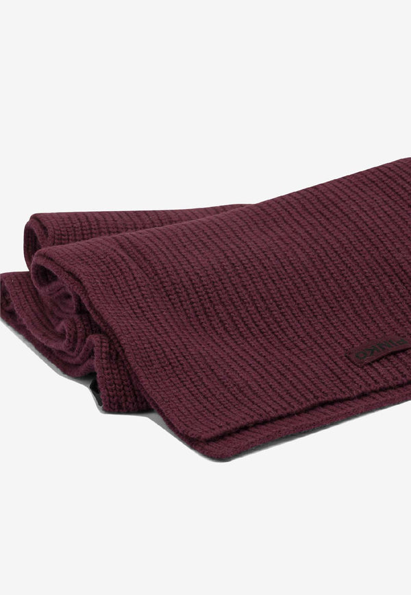 PINKO Logo Wool Scarf Bordeaux 105996A2Z4R57_6db8f3c7-3e09-41e8-8f34-dda0d56da2fa