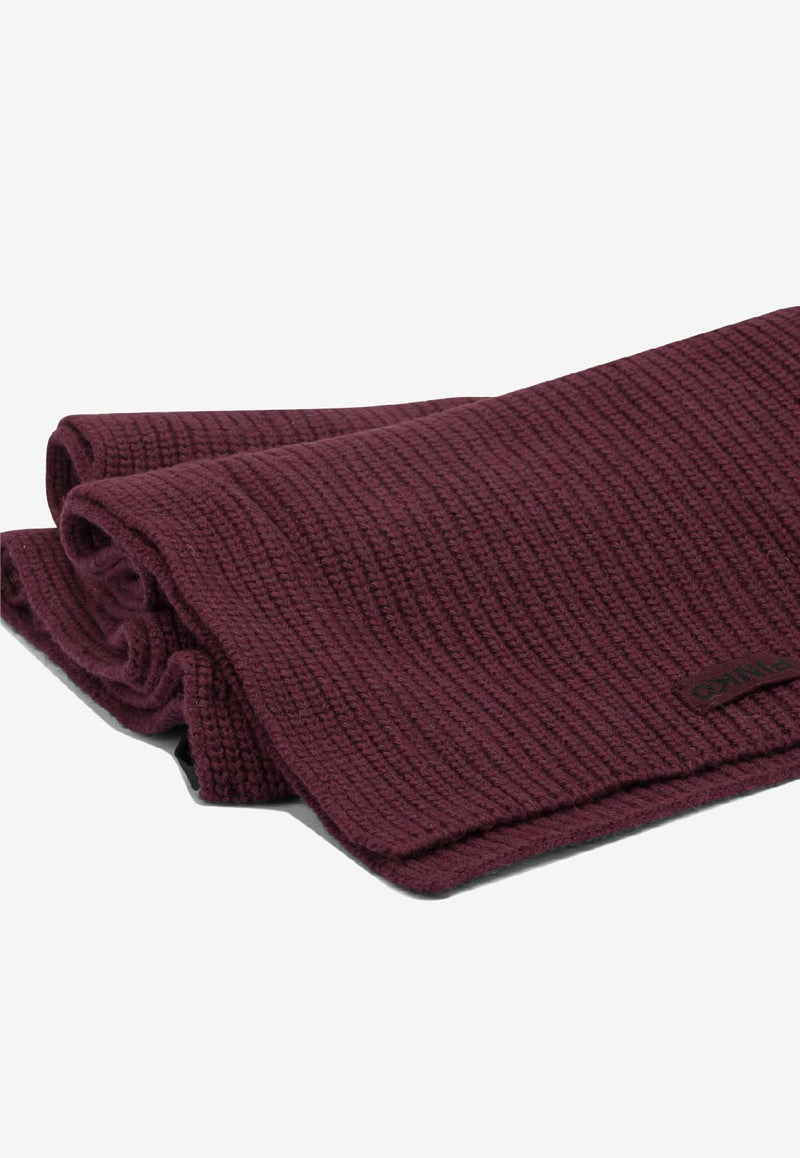 PINKO Logo Wool Scarf Bordeaux 105996A2Z4R57_6db8f3c7-3e09-41e8-8f34-dda0d56da2fa