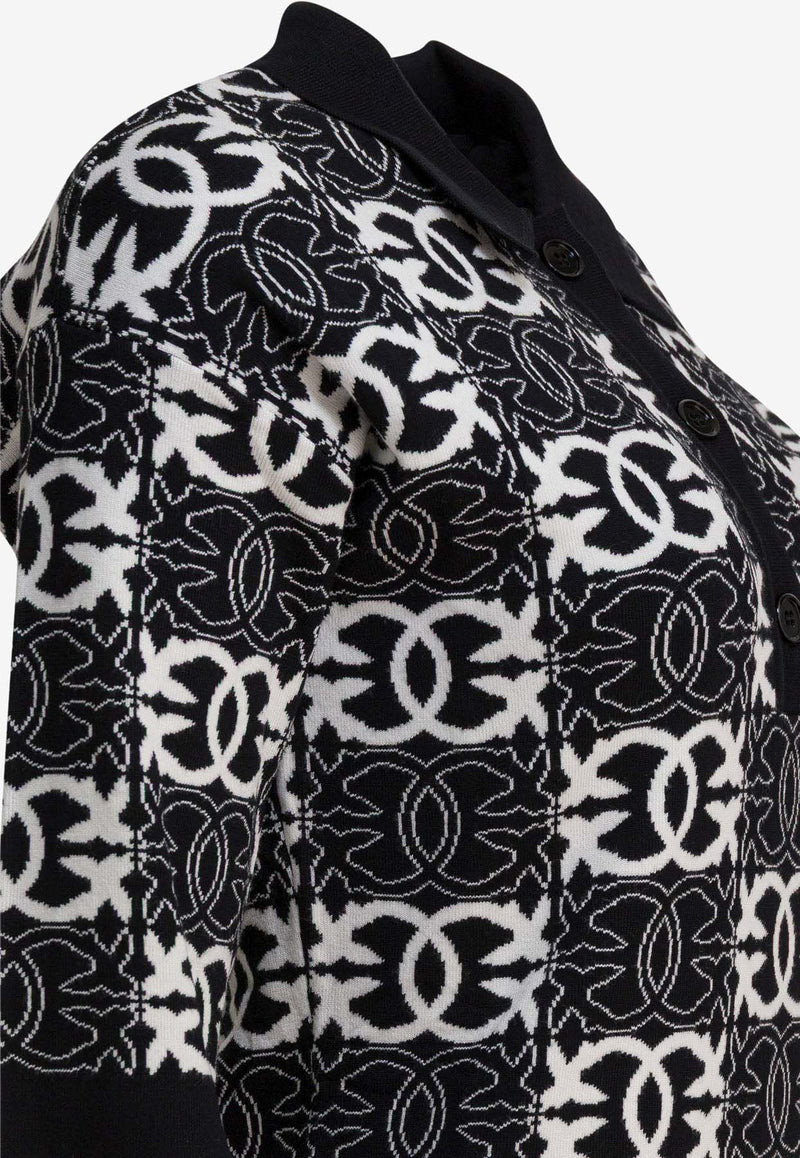 PINKO Love Birds Jacquard Mini Dress Black 106039A2YDZZ2_17e2e1a4-db60-4988-b342-8236c4fe1f86