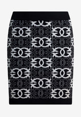 PINKO Monogram Mini Skirt Black 106040A2YDZZ2_75841b1e-3e57-4ad9-af1a-a6a4de6a4f6f