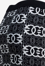 PINKO Monogram Mini Skirt Black 106040A2YDZZ2_75841b1e-3e57-4ad9-af1a-a6a4de6a4f6f