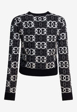 PINKO Love Birds Jacquard Sweater Black 106041A2YDZZ2_627589a6-f5cd-44d0-b3ed-f33e94ae7f6b