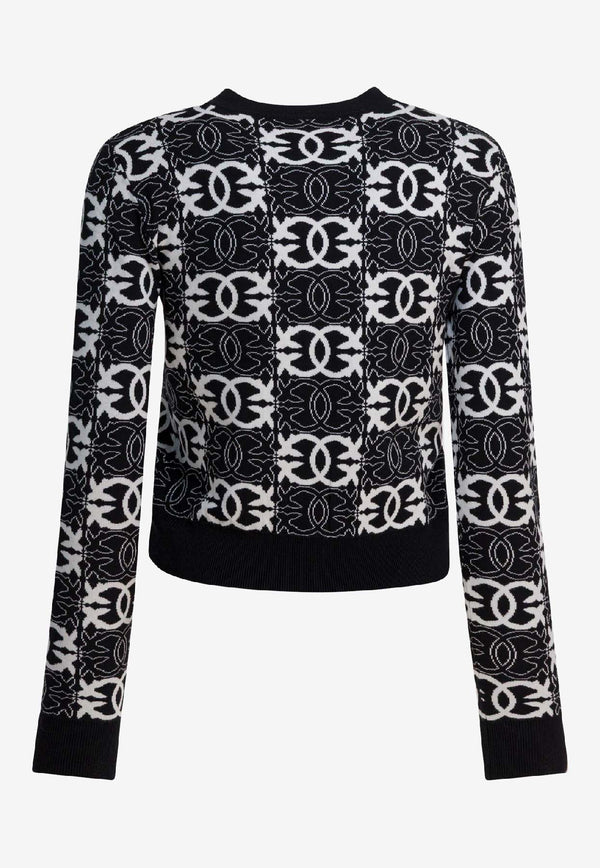 PINKO Love Birds Jacquard Sweater Black 106041A2YDZZ2_627589a6-f5cd-44d0-b3ed-f33e94ae7f6b