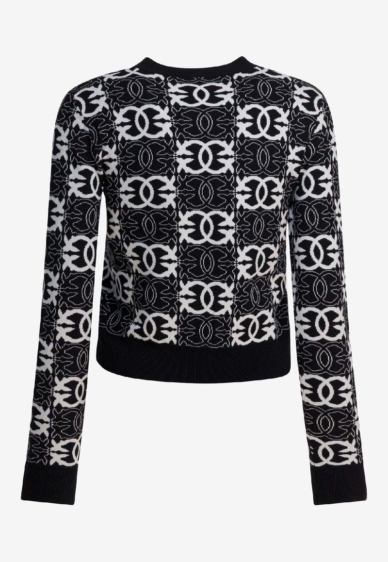 PINKO Love Birds Jacquard Sweater Black 106041A2YDZZ2_627589a6-f5cd-44d0-b3ed-f33e94ae7f6b