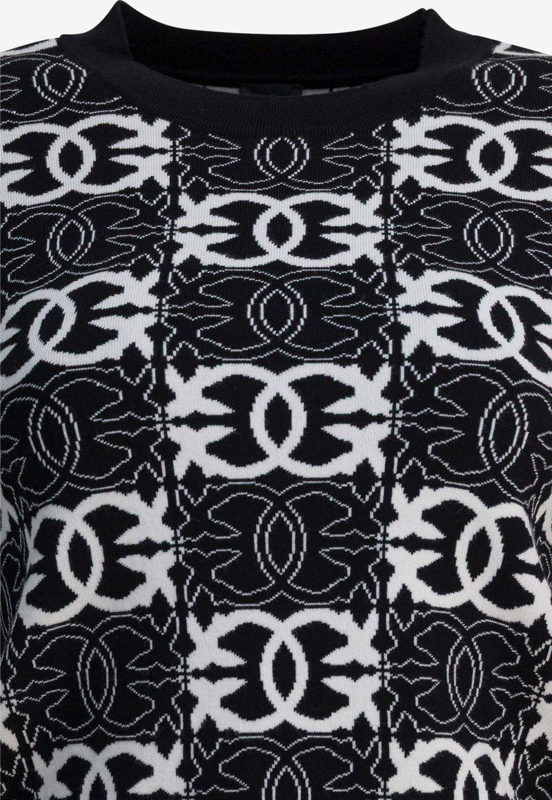 PINKO Love Birds Jacquard Sweater Black 106041A2YDZZ2_627589a6-f5cd-44d0-b3ed-f33e94ae7f6b