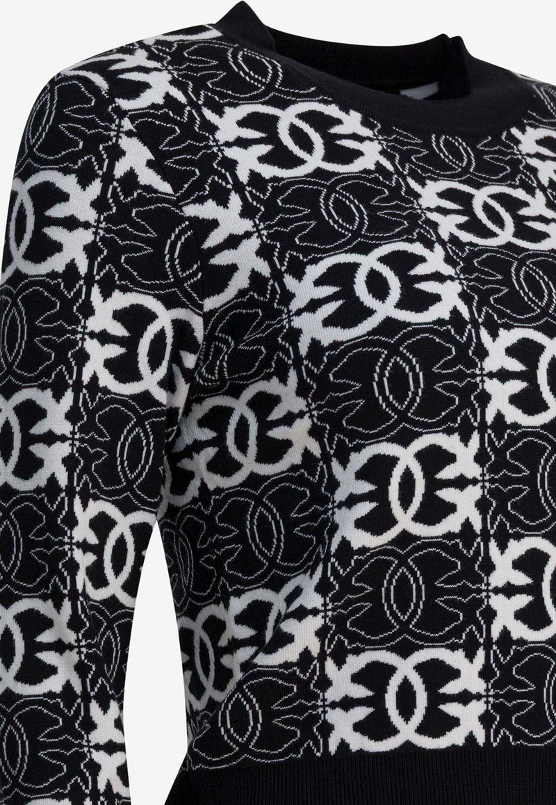 PINKO Love Birds Jacquard Sweater Black 106041A2YDZZ2_627589a6-f5cd-44d0-b3ed-f33e94ae7f6b