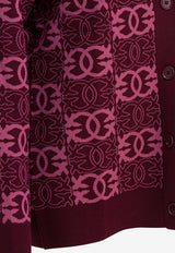 PINKO Jacquard Love Birds Cardigan Burgundy 106042A2YDRW2_375a577f-3ec5-4937-b595-7f35a42ba23e